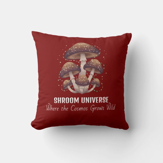 Coussin Celestial Mushroom Constellation Universe (Recto)