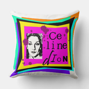 Coussin Celine Dion - art pop