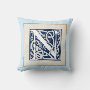Coussin Celtic N initial réversible