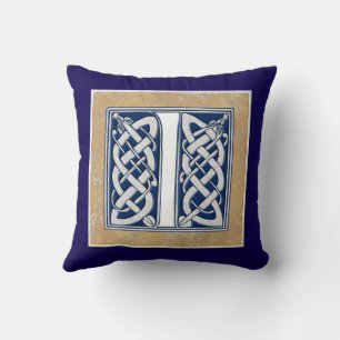 Coussin Celtique I initial réversible