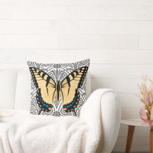 Coussin Centre d'attention papillon