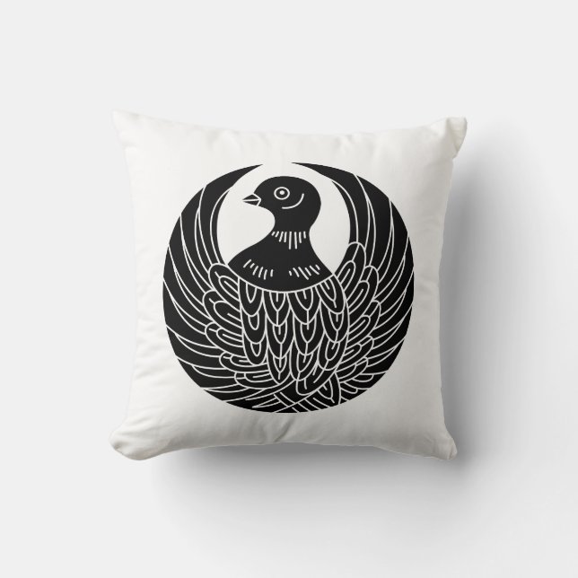 Coussin cercle de colombes (Recto)