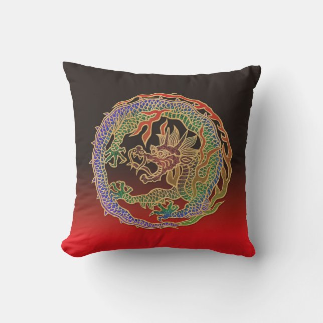 Coussin Cercle de dragon éternel (Recto)