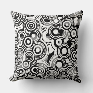 coussin cercles abstraits