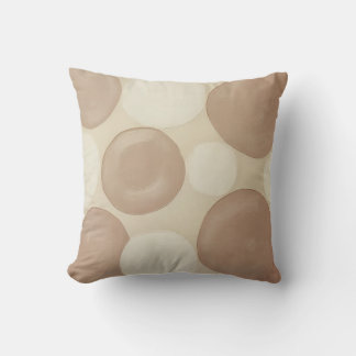 Coussin Cercles Abstraits dans les tons neutres Jeter l'or