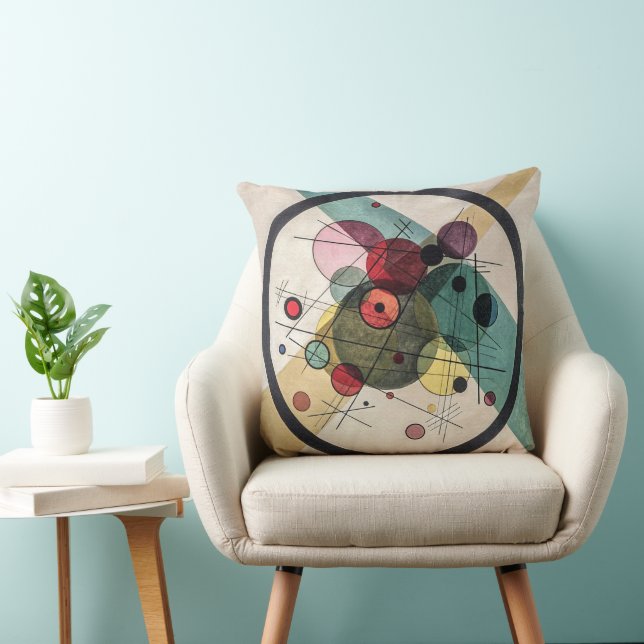 Coussin Cercles dans un cercle - Kandinsky (Chaise)