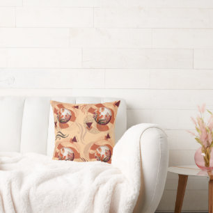 Coussin Cercles Harmonieux de Fleurs d'Oranger