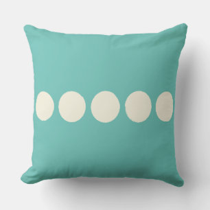 Coussin Cercles modernes simples Lancer l'oreiller en Turq