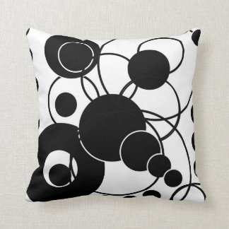 Coussin Cercles noirs et blancs
