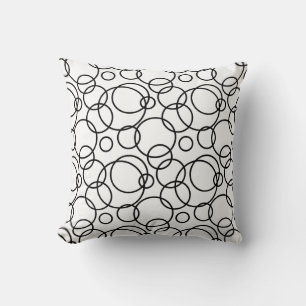 Coussin Cercles Noirs Et Blancs