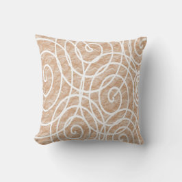 Coussin Cercles pêche pâle