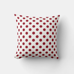 Coussin Cercles Pois rouges Crimson