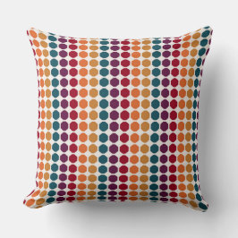 COUSSIN CERCLES ROUGE VIOLET TEAL ORANGE JAUNE
