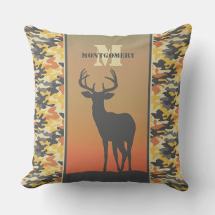 Coussin Cerf de Virginie et camouflage