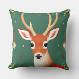 Coussin Cerf en hiver Wonderland