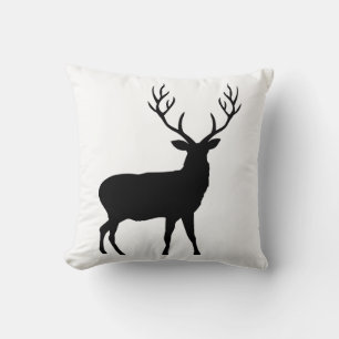 Coussin Cerf rustique maison de ferme minimaliste