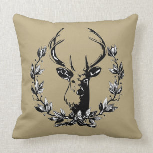 Coussin Cerf vintage et rustique
