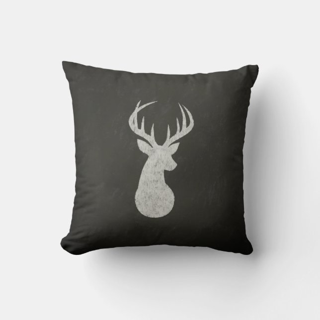 Coussin Cerfs communs avec le dessin de craie (Recto)
