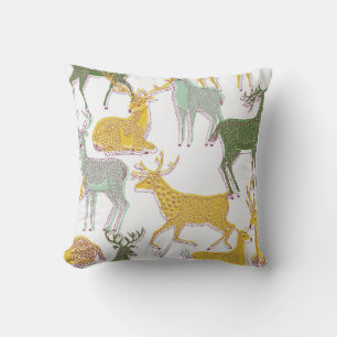 Coussin Cerfs géométriques : Illustration Motif traditionn