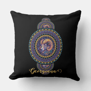 Coussin Cerises murales personnalisées Mandala ornemental