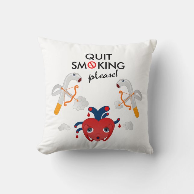 Coussin Cessez de fumer s'il vous plaît (Recto)