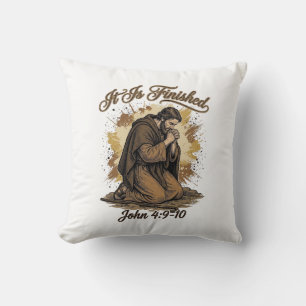 Coussin C'est Accompli Verset Biblique Vintage Chemise Chr