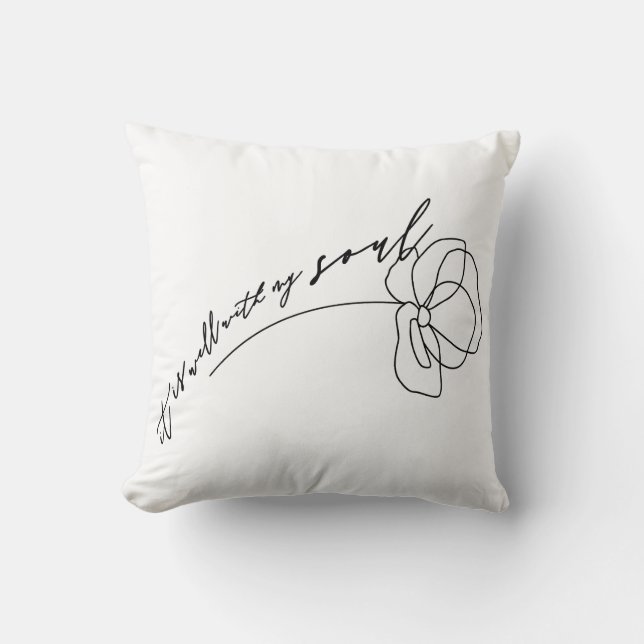 Coussin C'est bien avec My Soul Floral (Recto)