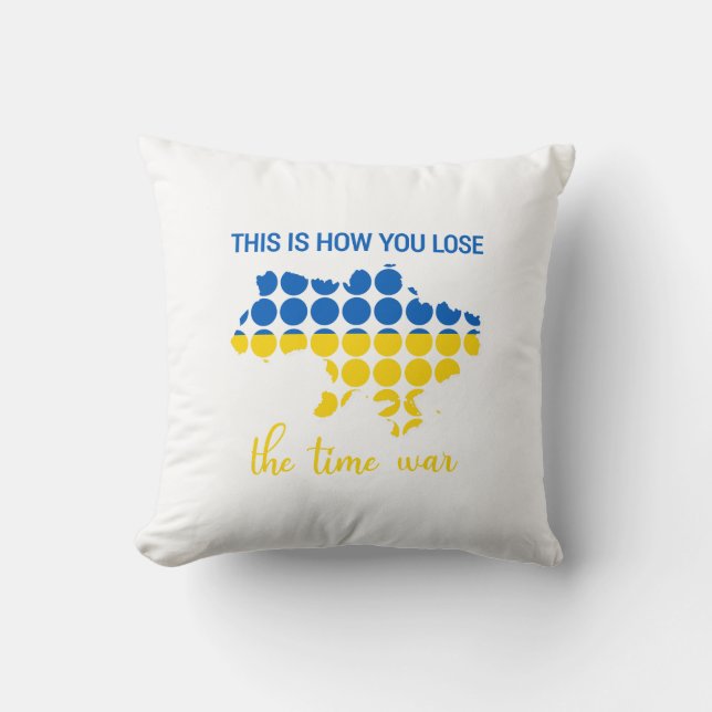 Coussin C'est comme ça que vous perdez la guerre du temps (Recto)