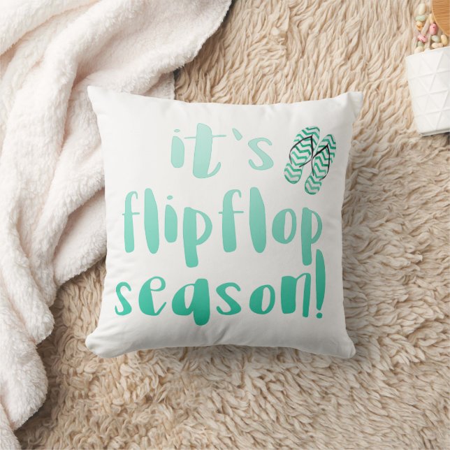 Coussin C'est Flipflop Season - Fun Summer Cote (Couverture)