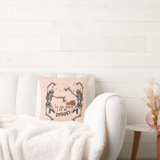 Coussin C'est la saison d'être Éffrayant Orange Halloween (Canapé)