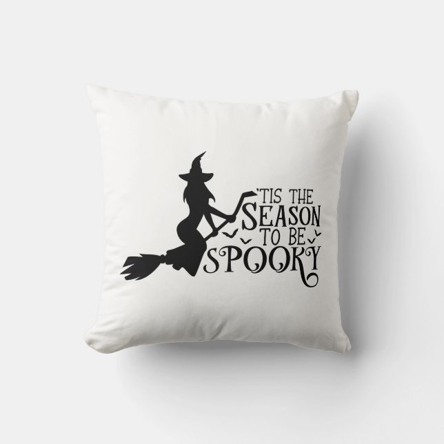 Coussin C'Est La Saison D'Être Une Sorcière Éffrayante (Recto)