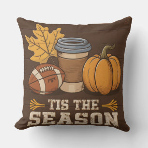 Coussin C'est la saison du football et du parfum de citrou