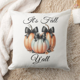 Coussin C'est l'automne Y'all : Pastel Citrouille