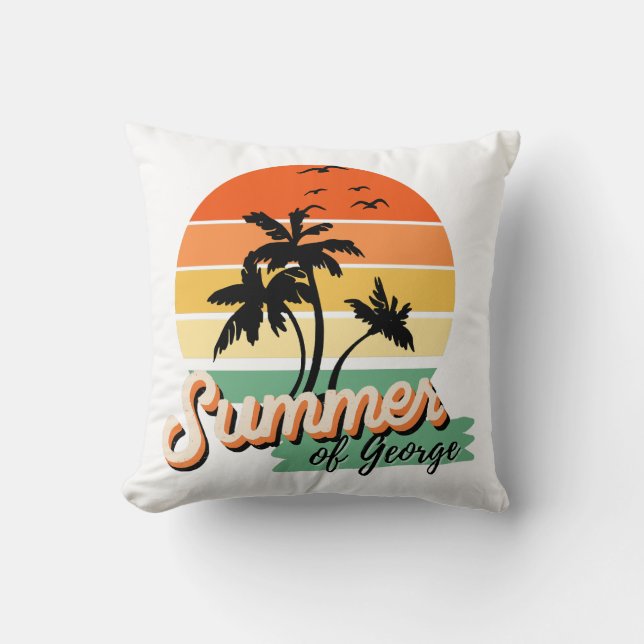Coussin C'est l'été de George (Recto)