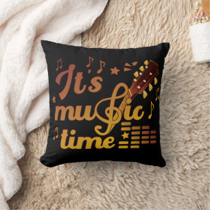 Coussin C'est l'heure de la musique, la guitare d'or