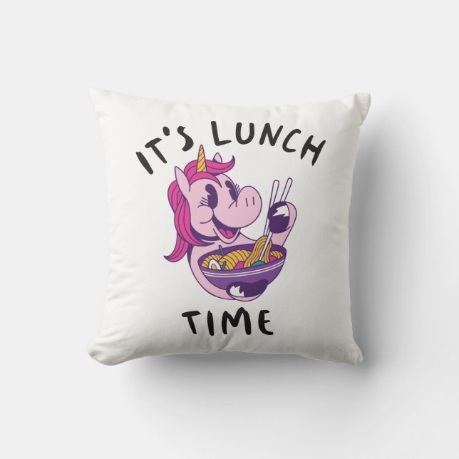 Coussin C'est l'heure du déjeuner (Recto)