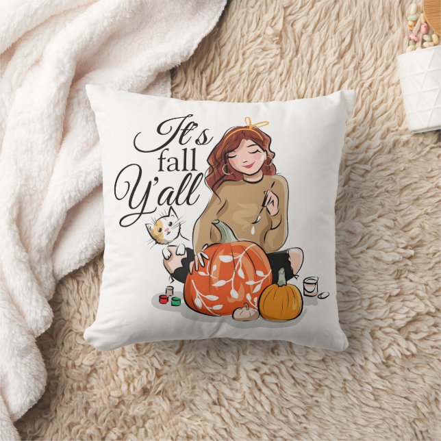Coussin C'est l'Oreiller de l'automne Y'all (Couverture)