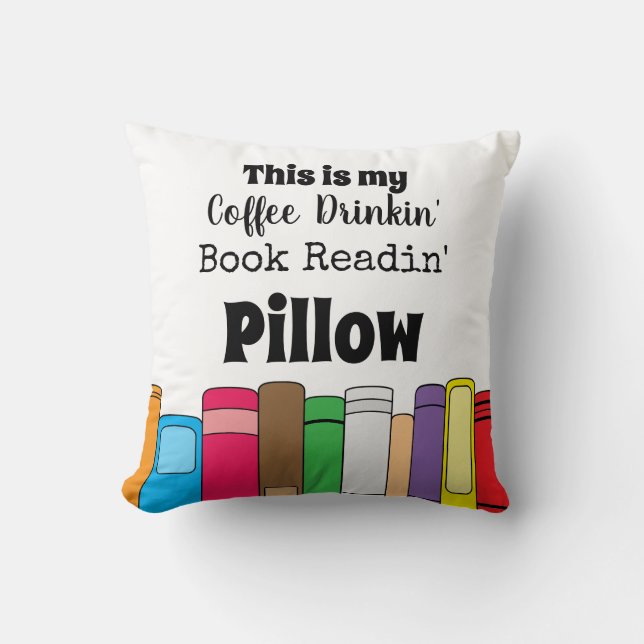 Coussin C'est My Coffee Drop, Book Reading (Recto)