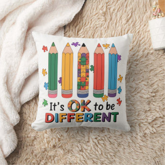 Coussin C'est OK pour être Différent Sensibilisation à l'a