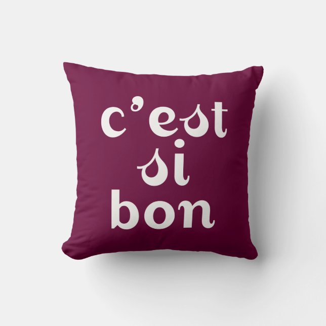 Coussin C'est Si Bon - Bordeaux Purple (Recto)