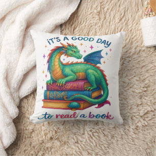 Coussin C'est une bonne journée pour lire un livre