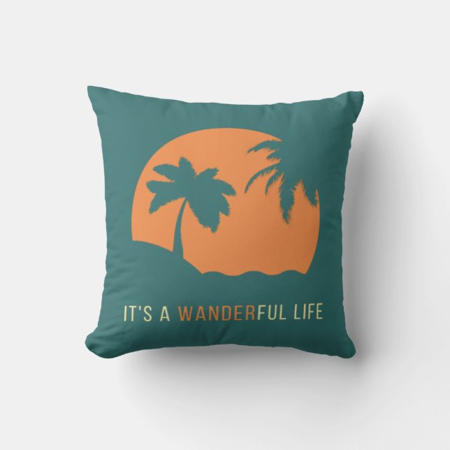 Coussin C'est une vie errante (Recto)