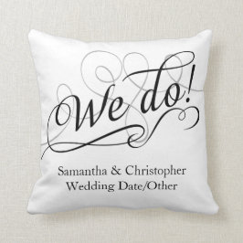 Coussin C'est vrai, le Mariage blanc Swirl