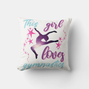 Coussin Cette Fille Aime La Gymnastique Étoiles Leap