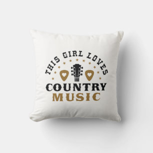 Coussin Cette Fille Aime La Musique Country