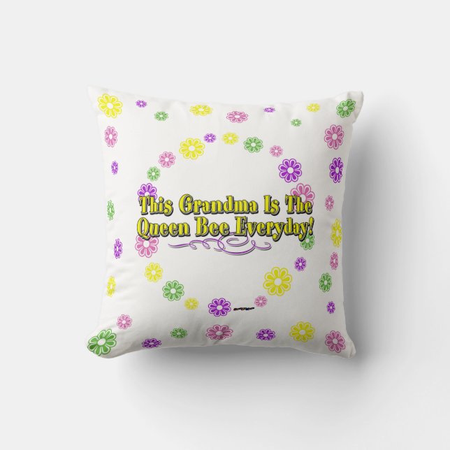 Coussin Cette Grand-Mère Est La Reine Des Fleurs Quotidien (Recto)