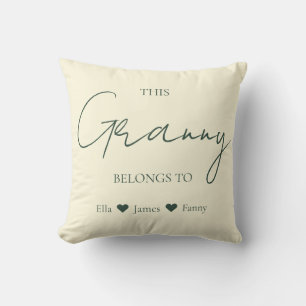 Coussin Cette Mamie Appartient Aux Petits-Enfants Noms Pho