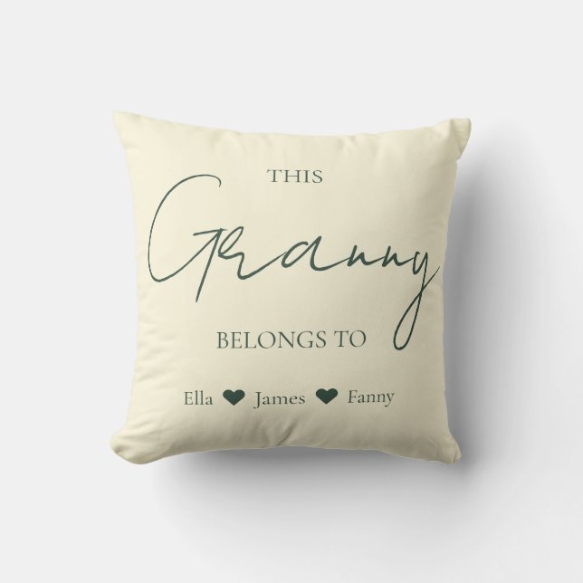 Coussin Cette Mamie Appartient Aux Petits-Enfants Noms Pho (Recto)