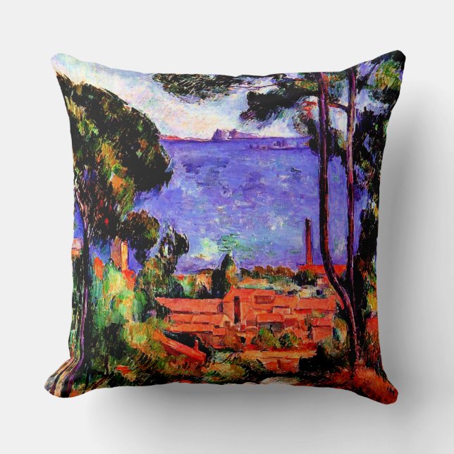 Coussin Cezanne - Vue à travers les arbres (Recto)