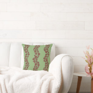 Coussin Chaîne de marguerite Fleur laide rayures blanc sur